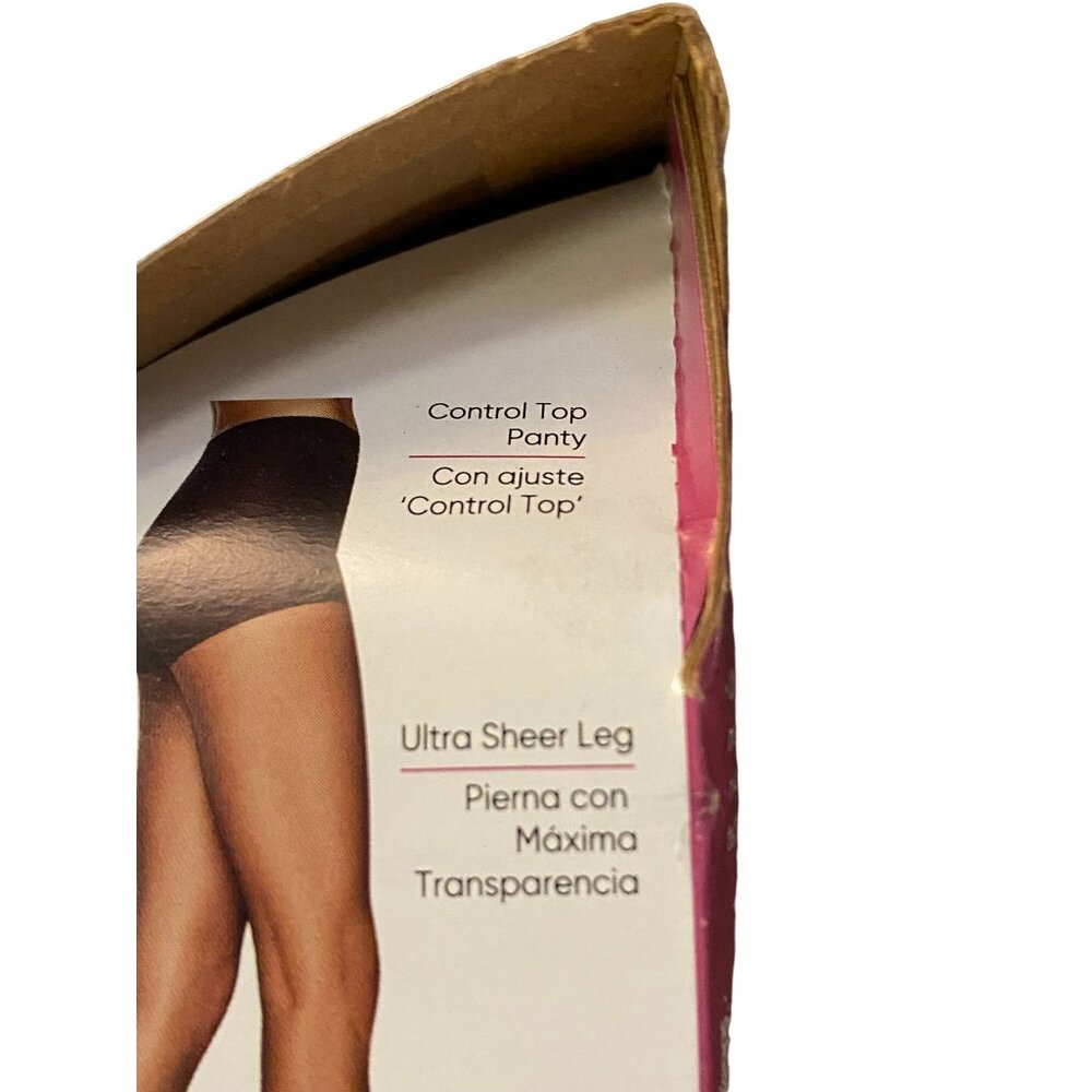 Leggs Pantyhose NEW 98061 Jet Black Womens B Control Top Sheer Toe - Picture 7 of 7